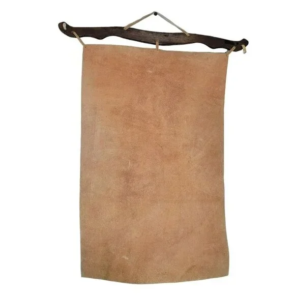 Hand Painted‎ Leather Wall Art Horses Mongolian Landscape Wood Western Carved - Picture 3 of 16